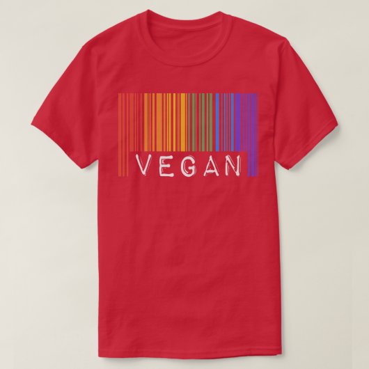 Gay Vegan Pride Flag Barcode Queer Rainbow LGBTQ T-shirt (Design voorkant)