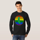 Gay Vegetable Cute Cucumber Lgbtq Pride Stuff Rain T-shirt (Voorkant volledig)
