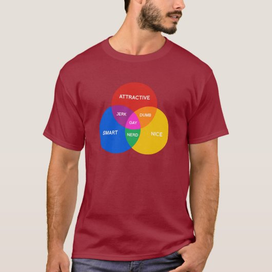 GAY VENN DIAGRAM T-SHIRT (Voorkant)