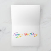 Gay verjaardag Rainbow Sails Kaart (Binnen)