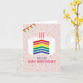 Gay Verjaardag Wens voor het Leven Partner Kaart (Gele Bloem)