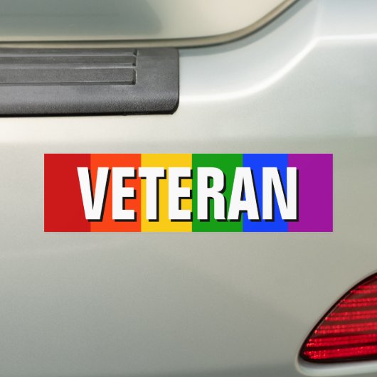 GAY VETERAN BUMPERSTICKER (Op auto)