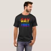 Gay Vibes Only Pride Clothing LGBT Rainbow Flag He T-shirt (Voorkant volledig)