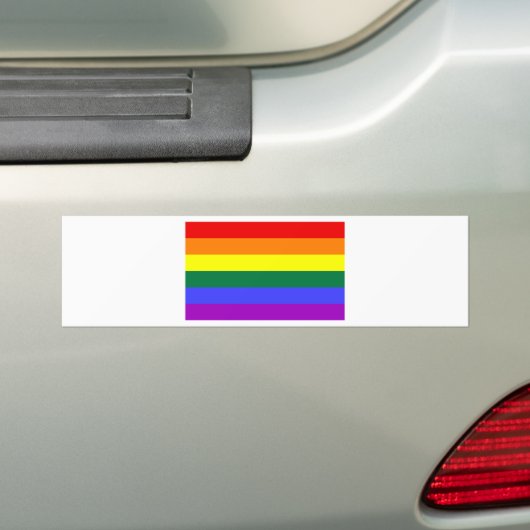 Gay vlag bumpersticker (Op auto)