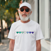 Gay vlag Pixel hart T-shirt