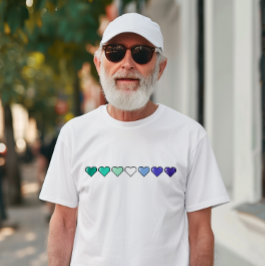 Gay vlag Pixel hart T-shirt