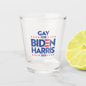 GAY VOOR BIDEN HARRIS SHOT GLAS (Voorkant)