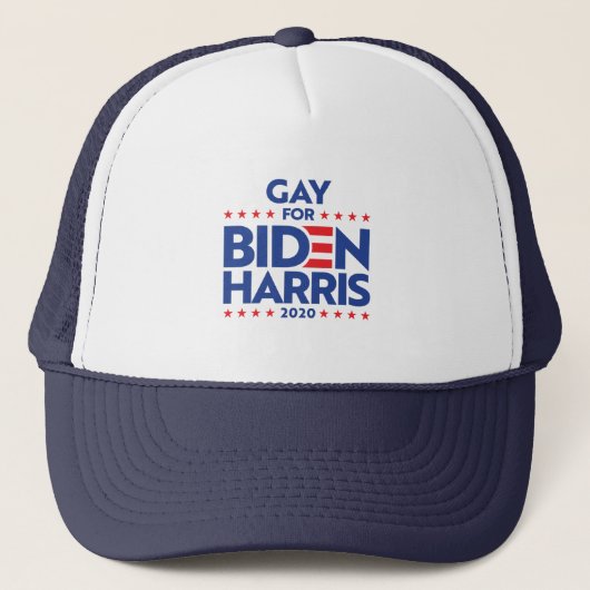 GAY VOOR BIDEN HARRIS TRUCKER PET (Voorkant)
