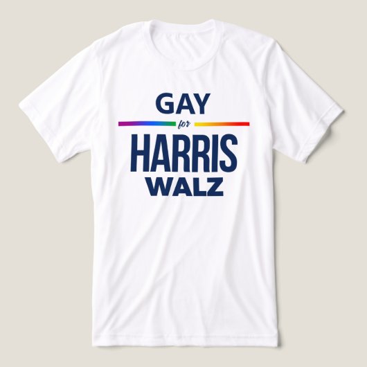 Gay voor Harris Walz Tri-Blend Shirt (Design voorkant)