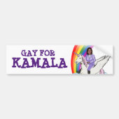 GAY VOOR KAMALA BUMPERSTICKER (Voorkant)