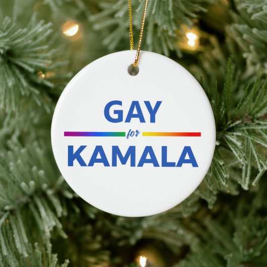 Gay voor Kamala Harris Keramisch Ornament (Boom)