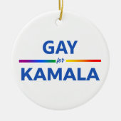 Gay voor Kamala Harris Keramisch Ornament (Voorkant)