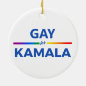 Gay voor Kamala Harris Keramisch Ornament (Achterkant)