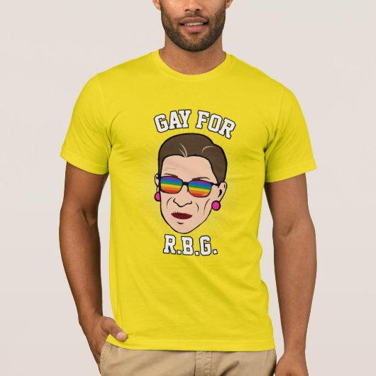 Gay voor RBG - Ruth Bader Ginsburg Pride 2016 - LG T-shirt (Voorkant)