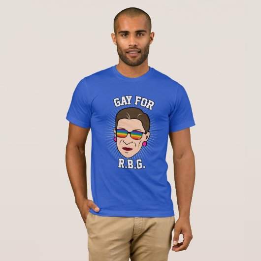 Gay voor RBG - Ruth Bader Ginsburg Pride 2016 - LG T-shirt (Voorkant volledig)