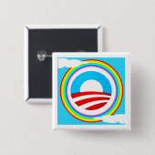 GAY VROUW VOOR BARACK OBAMA CAMPAIGN BUTTON (Voorkant /achterkant)