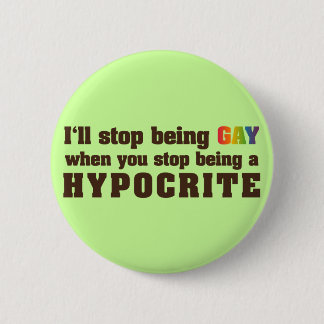 Gay Vs. Hypocriet Ronde Button 5,7 Cm