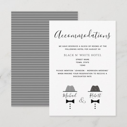 Gay Wedding Accommodation Kaart (Voorkant / Achterkant)