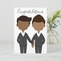 Gay Wedding African American Mannen Gefeliciteerd
