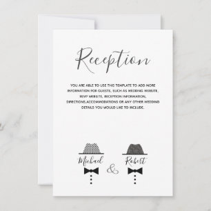 Gay Wedding Black en White Information Kaart