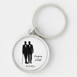Gay Wedding Black en White Sleutelhanger