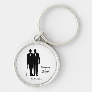 Gay Wedding Black en White Sleutelhanger