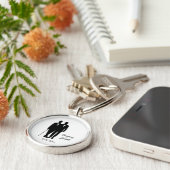 Gay Wedding Black en White Sleutelhanger (Zijkant)