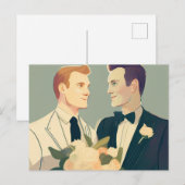 Gay Wedding Briefkaart (Voorkant / Achterkant)