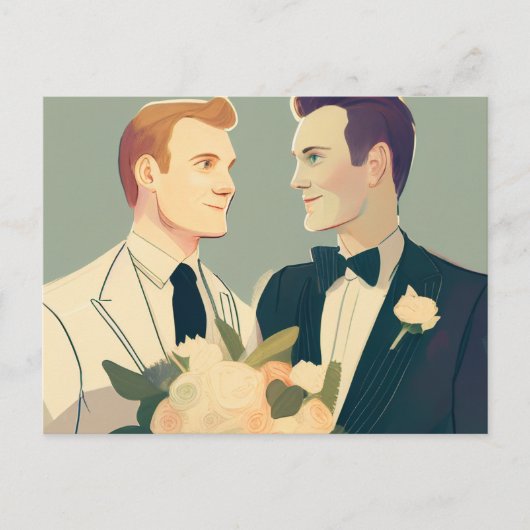 Gay Wedding Briefkaart (Voorkant)
