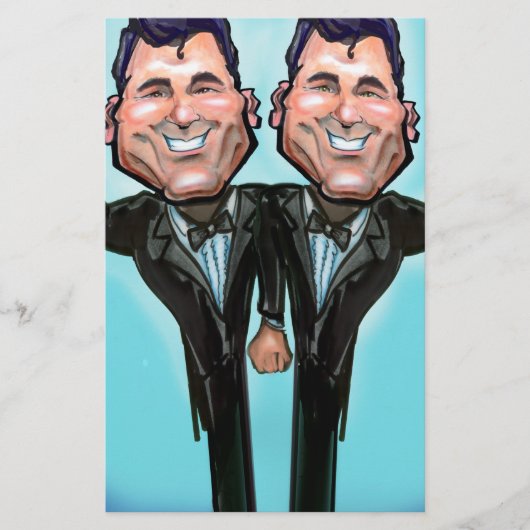 Gay Wedding Cake Dolls Briefpapier (Voorkant)