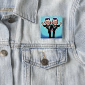 Gay Wedding Cake Dolls Vierkante Button 5,1 Cm (In situ)