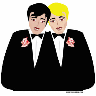 Gay Wedding Cake Topper Staand Fotobeeldje