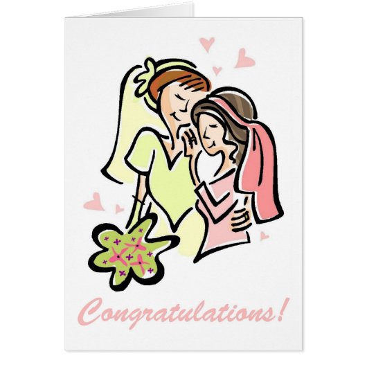 Gay Wedding Card voor vrouwen - heel ! (Voorkant)