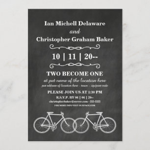 Gay Wedding - Chalk Board - Fietsen Kaart