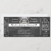 Gay Wedding Chalkboard Ticket Style Uitnodiging (Voorkant)