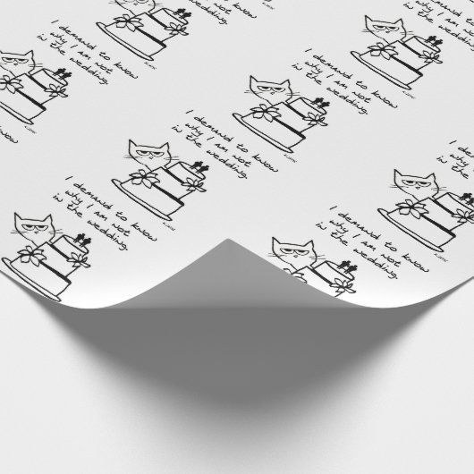 Gay Wedding - de Kat eist dat je uitgenodigd wordt Cadeaupapier (Hoek)