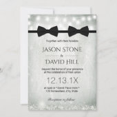 Gay Wedding Double Bow Stropdassen Baby's Kaart (Voorkant)