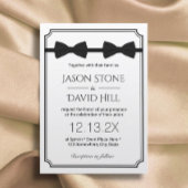 Gay Wedding Double Bow Stropdassen Classic Framed Kaart