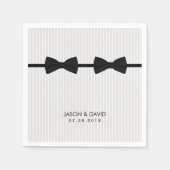 Gay Wedding Double Bow Stropdassen Classic Servetten (Voorkant)