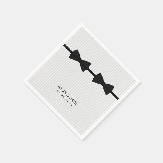 Gay Wedding Double Bow Stropdassen Classic Servetten (Hoek)