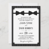 Gay Wedding Double Bow Stropdassen Classy Black Kaart (Voorkant)