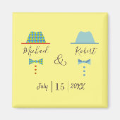 Gay Wedding Favor Magneet (Voorkant)