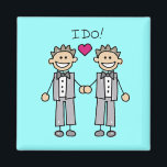 Gay Wedding Favors Magneet<br><div class="desc">Homo-t-shirts,  kantoorbenodigdheden en toezeggingsceremoniecadeaus voor twee gehuwde groepen. Gay bruiloft t-shirts,  kleding en cadeau.</div>