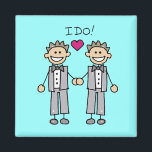 Gay Wedding Favors Magneet<br><div class="desc">Homo-t-shirts,  kantoorbenodigdheden en toezeggingsceremoniecadeaus voor twee gehuwde groepen. Gay bruiloft t-shirts,  kleding en cadeau.</div>