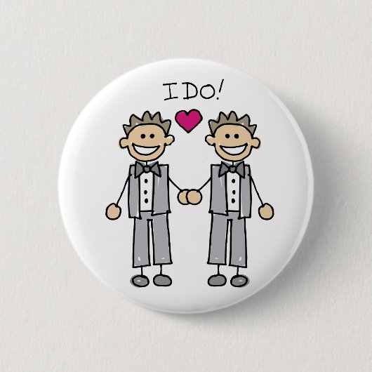 Gay Wedding Favors Ronde Button 5,7 Cm (Voorkant)