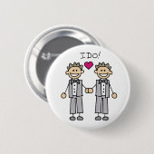 Gay Wedding Favors Ronde Button 5,7 Cm (Voorkant /achterkant)