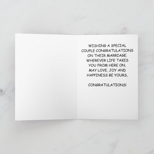 Gay Wedding Gefeliciteerd Kaart (Binnen)