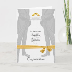 Gay Wedding Gefeliciteerd Twee Grooms  Kaart