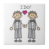 Gay Wedding Groom Tegeltje (Voorkant)