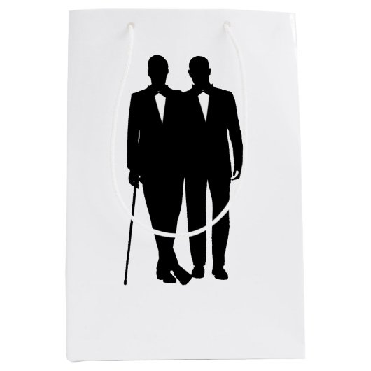 Gay Wedding Grooms Medium Cadeauzakje (Voorkant)